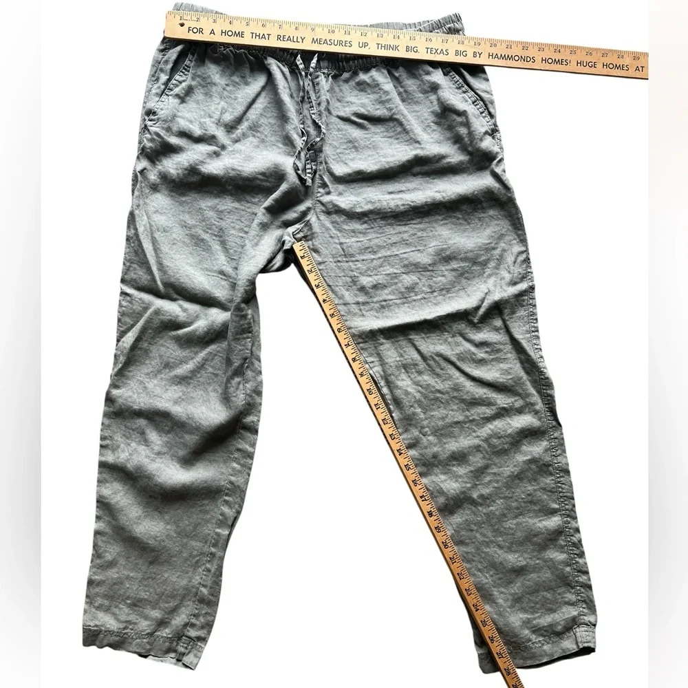 H&M Linen Blend‎ Drawstring Pants Olive Green Women’s XL